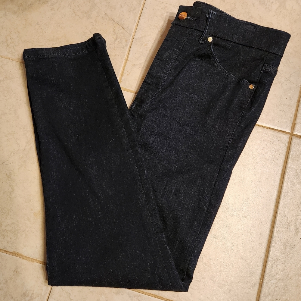 EXPRESS Dark Wash Slim Super High Rise Jeans 8R
